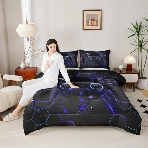 Vista 25 de Erosebridal Juego de edredón de hojas de cannabis, juego de ropa de cama de marihuana con estampado colorido de plantas, decoración bohemia de 2