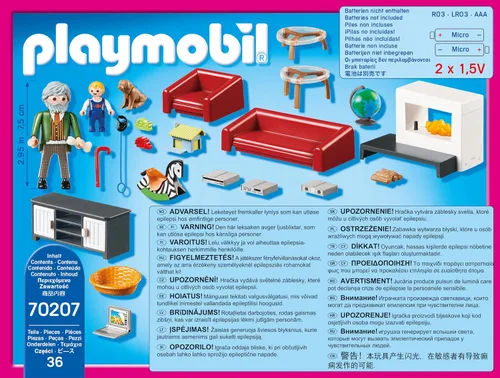 Vista 7 de Playmobil Cómodo paquete de muebles de sala de estar