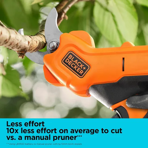 Vista 5 de BLACK+DECKER Tijeras de Podar Eléctricas Inalámbricas de 20V MAX*, Tijeras de Podar Eléctricas, Batería y Cargador Incluidos (BCPR320C1)