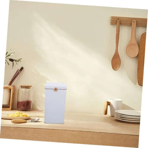 Vista 8 de Luxshiny Latas rectangulares del metal del té verde del té del metal de la hojalata del metal blanco envase de la lata