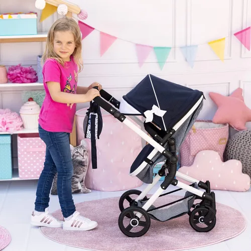Vista 6 de Bayer Neo Vario Doll Pram & Pushchair - 20.5 in Foldable Reborn Stroller