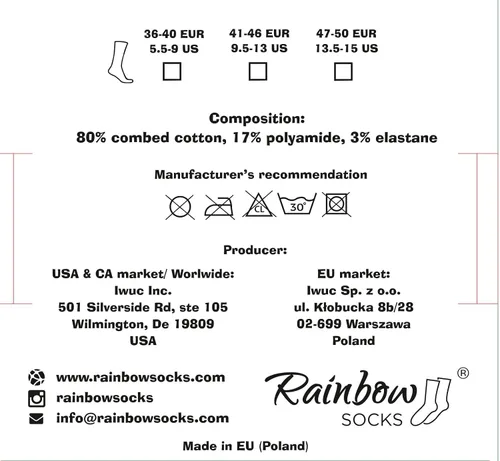 Vista 7 de Rainbow Socks - Calcetines Pizza Box - 4 pares de calcetines MIX Hawaii Italian Pepperoni Cotton - Hecho en Europa