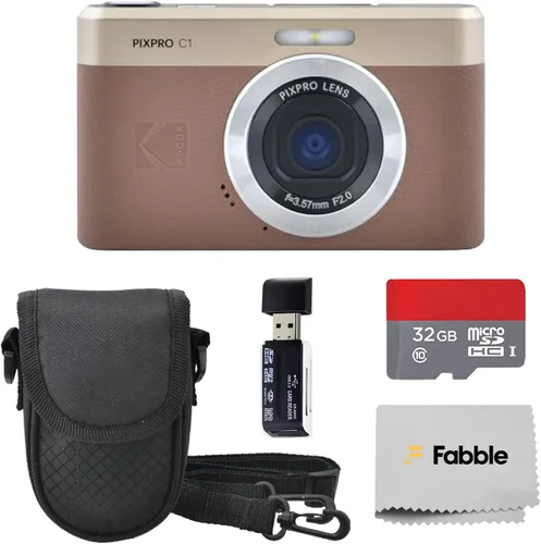 Vista 10 de Kodak PIXPRO C1 - Cámara digital compacta (negro) con tarjeta microSDHC de 32 GB, funda protectora para cámara, lector de tarjetas USB de alta
