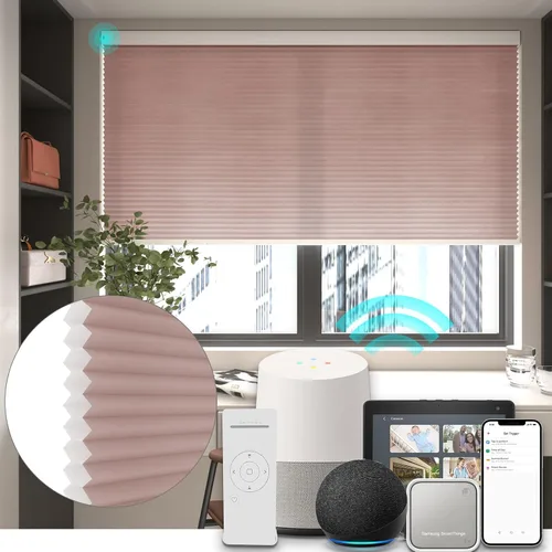 Vista 32 de Changshade Persianas celulares opacas de tamaño personalizado, sin cables, con el diámetro de panales de 1.5 pulgadas, para oficina, sala de estar