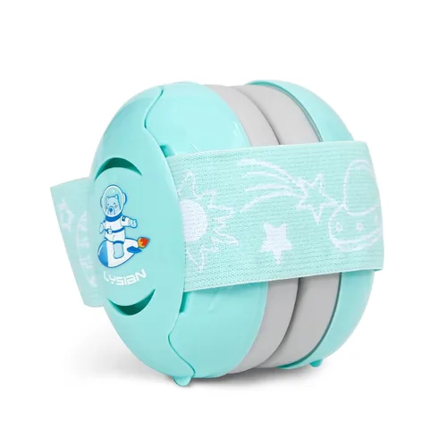 Vista 9 de LYSIAN Orejeras con reducción de ruido para bebés, auriculares con cancelación de ruido de 25 dB para bebés y niños, perfectos para dormir, viajes