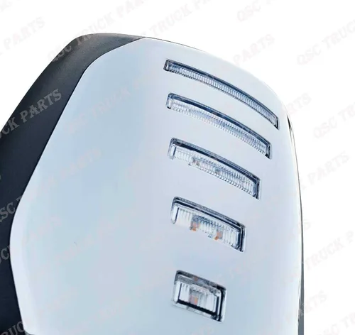 Vista 7 de QSC Truck Parts Juego de espejos cromados para capó con LED delantero y trasero puede usarse con Kenworth T680 Peterbilt 579 2013-21