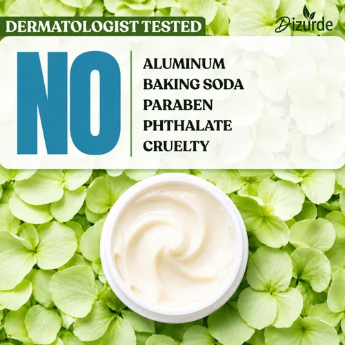 Vista 3 de Crema desodorante natural antitranspirante para hombres y mujeres, desodorante sin aluminio para pieles sensibles, protección duradera, sin manchas