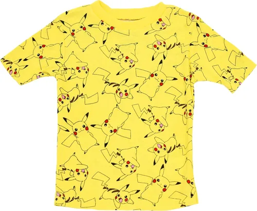 Vista 6 de Pokemon Pikachu - Conjunto de pijama de algodón de 4 piezas para niño