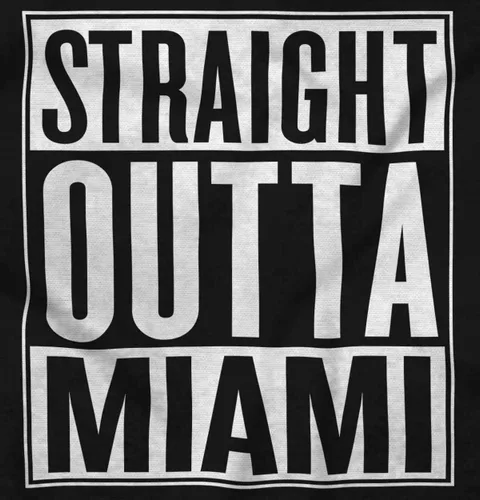 Vista 2 de Classic Teaze Straight Outta Miami Florida Souvenir Sudadera con capucha Mujeres Hombres