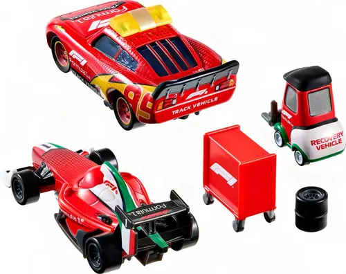 Vista 5 de Mattel Disney y Pixar Cars Fórmula 1 Multipack con 3 coches de juguete