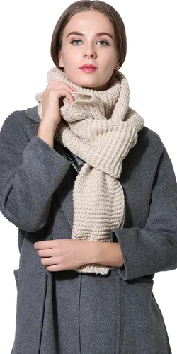 Vista 6 de NEOSAN Bufanda gruesa de punto trenzado grueso para mujer y hombre