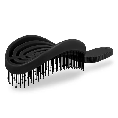 Vista 13 de NuWay® DoubleC PRO® - Cepillo patentado para el cuidado del cuero cabelludo, diseño de doble curva para masaje del cuero cabelludo