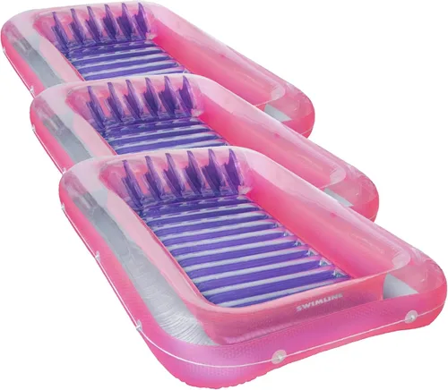Vista 19 de SWIMLINE Original Suntan Tub Series Classic Inflatable Tanning Float Floating Lounge Personal Tan Pool Hybrid Lounger Adjustable Pillow Fill