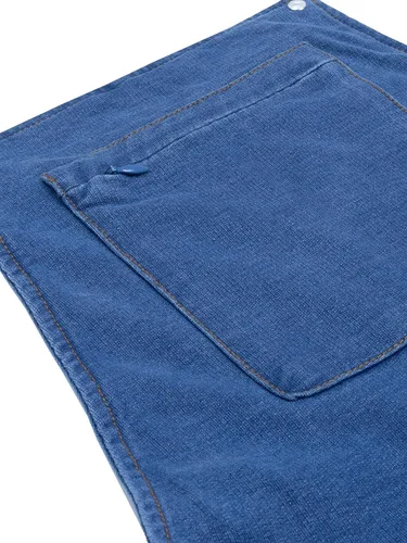 Vista 3 de Swoveralls Overalls Pantalón deportivo unisex, mediano, rizo francés índigo, mezcla de algodón orgánico, overol para hombre, overol para mujer