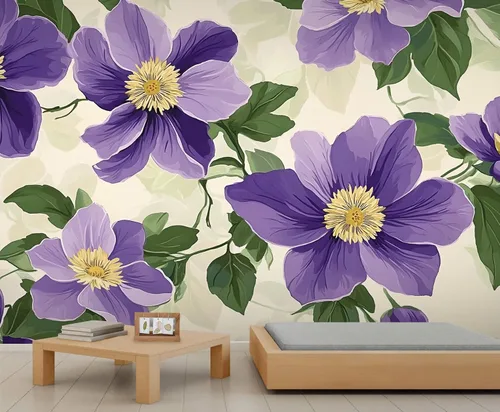 Vista 15 de Mural de pared floral retro, papel tapiz rústico floral de bar, flores abstractas 3D, impermeable, para cafetería, restaurante, sala de estar