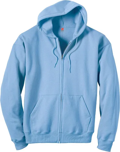 Vista 4 de Hanes - Sudadera EcoSmart con capucha y cremallera frontal hecha de una mezcla de algodón y vellón, de peso medio, para hombres