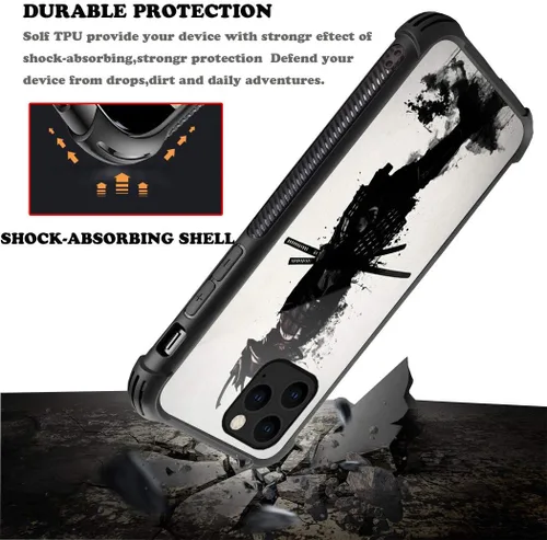 Vista 4 de CARLOCA Funda compatible con iPhone 11, funda japonesa Samurai iPhone 11 para niñas, diseño gráfico, a prueba de golpes, antiarañazos, protección