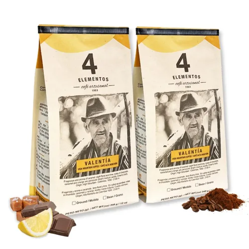 Vista 14 de 4 Elementos Café integral clásico de 12 onzas, tostado medio oscuro, 100% arábica de Colombia, sabor audaz y rico
