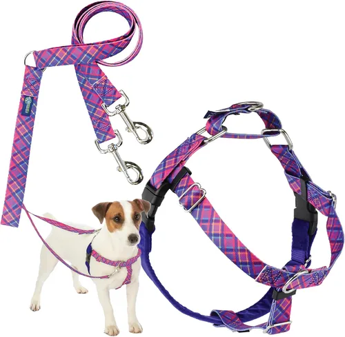 Vista 32 de 2 Hounds Design Freedom - Arnés para perro sin tirones, arnés ajustable y correa, fácil de caminar y control cómodo, se adapta a perros pequeños