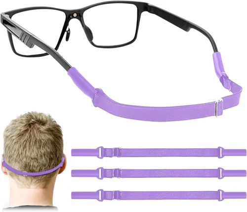 Vista 11 de Enenfly Adjustable Glasses Straps - 3 Pack No Tail Eyewear Retainer for Men, Women, Kids – Fits Eyeglasses & Sunglasses
