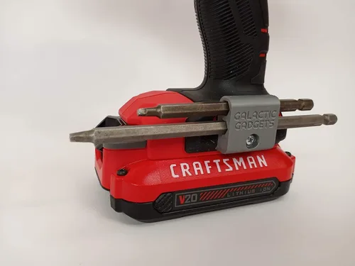 Vista 8 de Soporte magnético de broca larga para Dewalt 20V, sostiene de forma segura brocas largas y cortas - Galactic Gadgets (negro)
