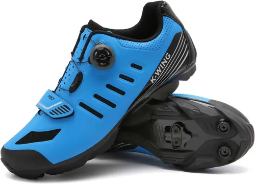 Vista 8 de Zapatos de ciclismo unisex compatibles con Pelaton para interiores, zapatos de bicicleta de carretera, zapatos de bicicleta de montaña para hombres