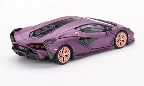 Vista 2 de True Scale Miniatures Modelo de coche compatible con Lamborghini Sián FKP 37 Matte Viola SE30 Hong Kong Exclusive1/64 Modelo de coche fundido a