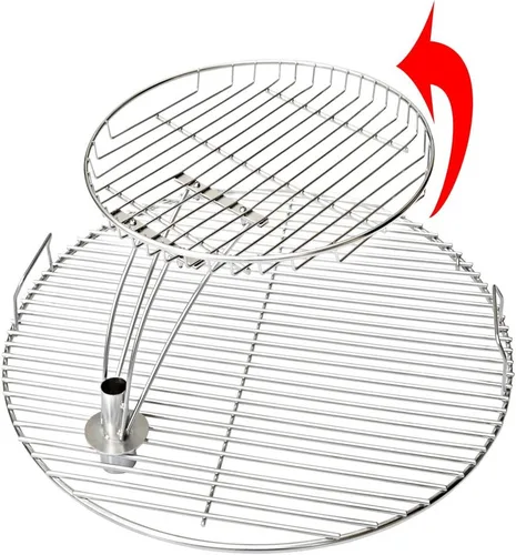 Vista 3 de Onlyfire Rejilla de cocina de acero inoxidable de 13,5 "con eje giratorio para Char-Griller 16620