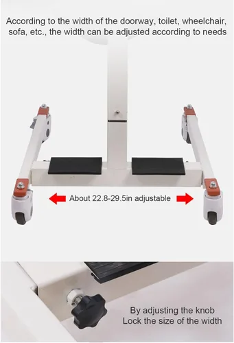 Vista 2 de Elevador de pacientes para silla de ruedas para el hogar, silla de transferencia de baño, silla de transferencia de paciente, silla de ducha