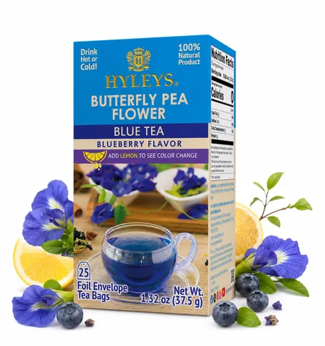 Vista 16 de Hyleys Remolacha y té verde con sabor natural a granada - Té de energía de hierbas - Apoya la concentración - 25 bolsas de té Beet Root & Green