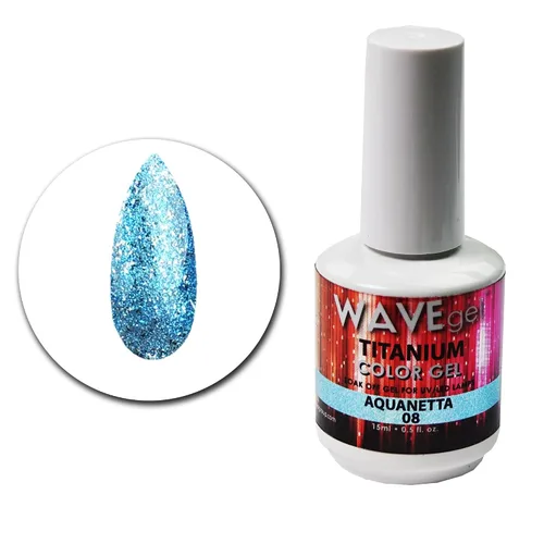 Vista 3 de WAVEGEL - Esmalte de uñas en gel con purpurina, colección Titanio, #28 Twinkle Pink I 0.5 onzas