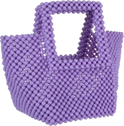 Vista 2 de YUSHINY - Bolso de mano con cuentas de acrílico de color macarón para mujer, para boda, fiesta de noche