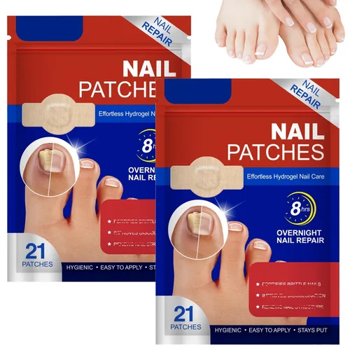 Vista 8 de Uñas extra fuertes – Parches nocturnos para uñas de pies reparación y cuidado (21 unidades)