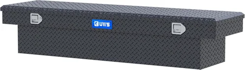 Vista 5 de UWS TBS-72-MB Caja de herramientas de aluminio negro mate para camiones de 72 pulgadas