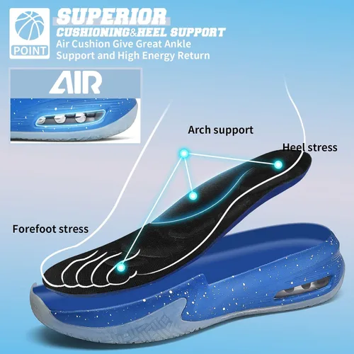 Vista 4 de ASHION Zapatos deportivos para niños y niñas, zapatos de correr para niños, zapatos de baloncesto, tenis antideslizantes