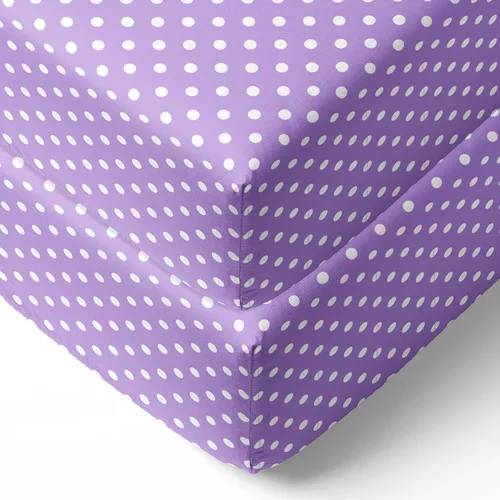Vista 16 de Bacati - Sábana bajera ajustable de 100 % algodón universal para bebé de EE. UU. para cuna o niño pequeño (PIN DOTS, turquesa aguamarina)