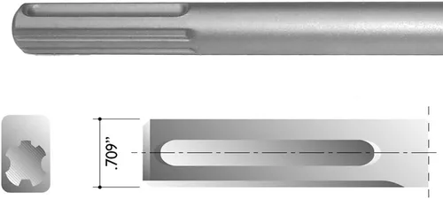 Vista 2 de Champion Chisel SDS Max Moil Point Cincel de 24 pulgadas, cincel de punta toro/acero endurecido, templado para durabilidad de impacto, números