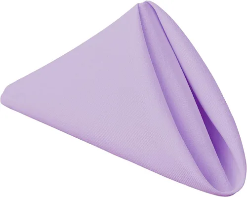 Vista 8 de Pomp Servilleta de tela de poliéster beige de 17 x 17 pulgadas (paquete de 12) Tela de fácil cuidado resistente a las arrugas y a las manchas