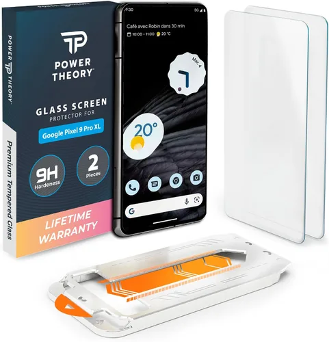 Vista 8 de Power Theory Protector de pantalla para Google Pixel 6 PRO [2 unidades] [no de vidrio] compatible con fundas, cubierta completa, película flexible