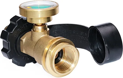 Vista 2 de DOZYANT Adaptador Universal de Tanque de Propano POL con Medidor – Convierte Válvula de Servicio de Tanque LP POL a QCC1 / Tipo 1, Conexión de Tipo