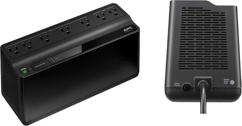 Vista 3 de APC Respaldo de batería de UPS y protector contra sobretensiones, fuente de alimentación de batería de respaldo de 600 VA, respaldo BE600M1