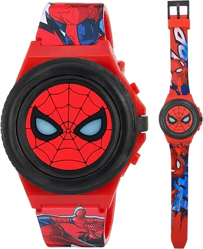 Vista 8 de Marvel Spider-Man Kids Watches – Digital Display, Interactive Features, Adjustable Strap, Vibrant Spider-Man Graphics, Durable for Active Kids Azul