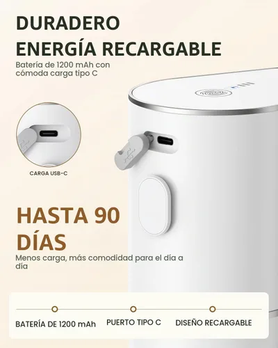 Vista 5 de Fantictas Dispensador automático de jabón líquido, 3 niveles para cocina y Blanco