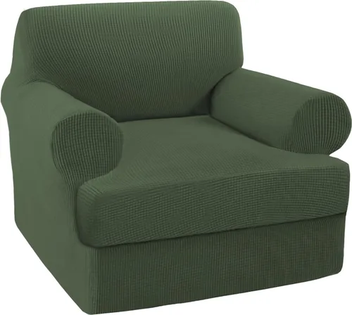 Vista 45 de Turquoize Funda para sillón con cojín en forma de T para sala de estar, funda elástica para sofá, funda suave para sillón, fundas de muebles