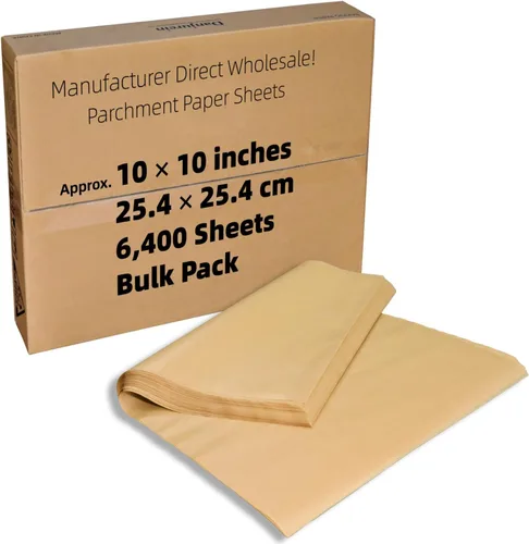 Vista 33 de Cuadrados de papel pergamino pequeños comerciales de 4 x 4 pulgadas (43,200 hojas), sin blanquear, antiadherentes, precortados, para envoltorios