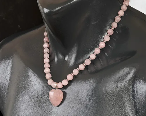 Vista 20 de Colgante de corazón de aventurina natural, Collar de cuentas de aventurina genuina, Collar de piedra verde, Collar de piedras preciosas, Cuentas