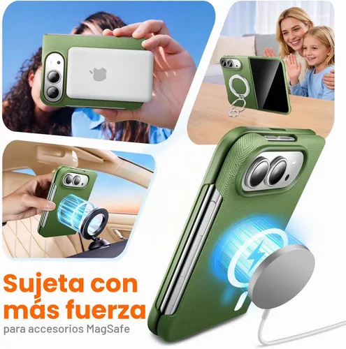 Vista 3 de Mkeke Funda para iPhone Duo Techwoven Verde