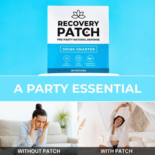 Vista 3 de Party Treats Paquete de 28 parches de recuperación – Despiértate renovado y energizado con nuestro parche de ingredientes 100% naturales – Envueltos