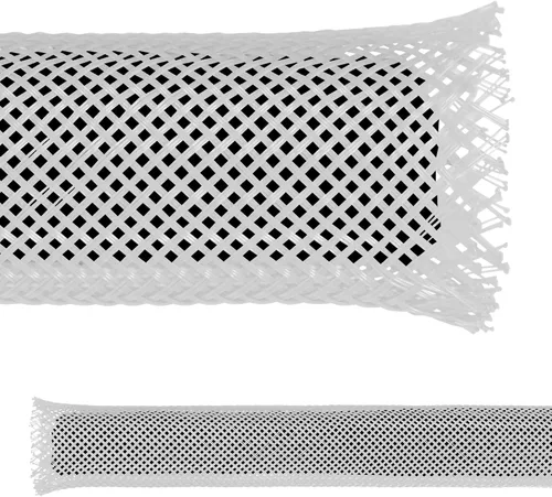 Vista 8 de Electriduct - Funda flexible de malla de cable trenzada expandible de PET negro de 1/8" - 10 pies