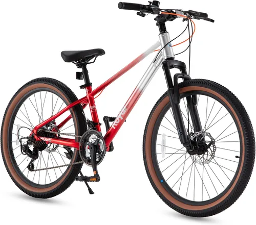 Vista 12 de RoyalBaby Bicicleta de montaña para niños y niñas, bicicleta ultraligera de aluminio con ruedas de 20 a 26 pulgadas para niños de 6 a 14 años
